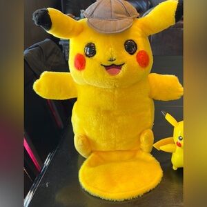 Large Pikachu stuffed animal, talks